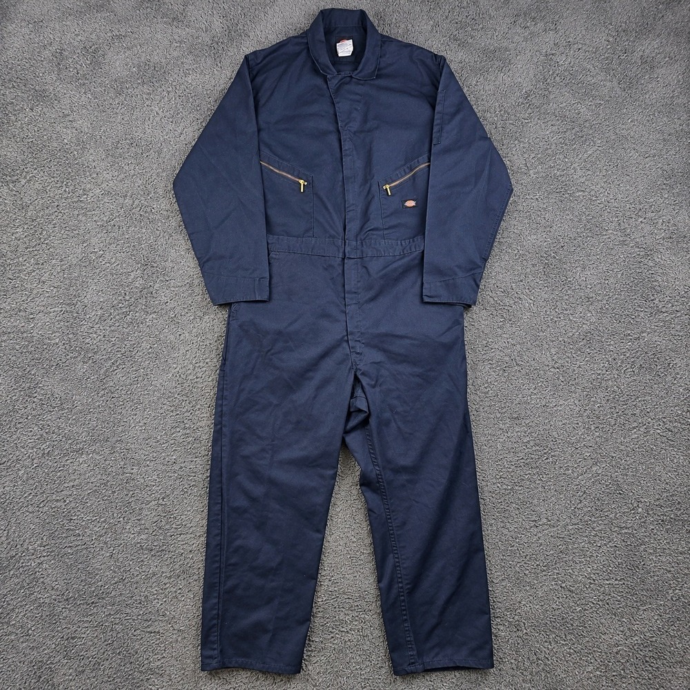 Dickies Coveralls Men's Extra Large Tall Navy Blue Mike Myers Mechanic Workwear